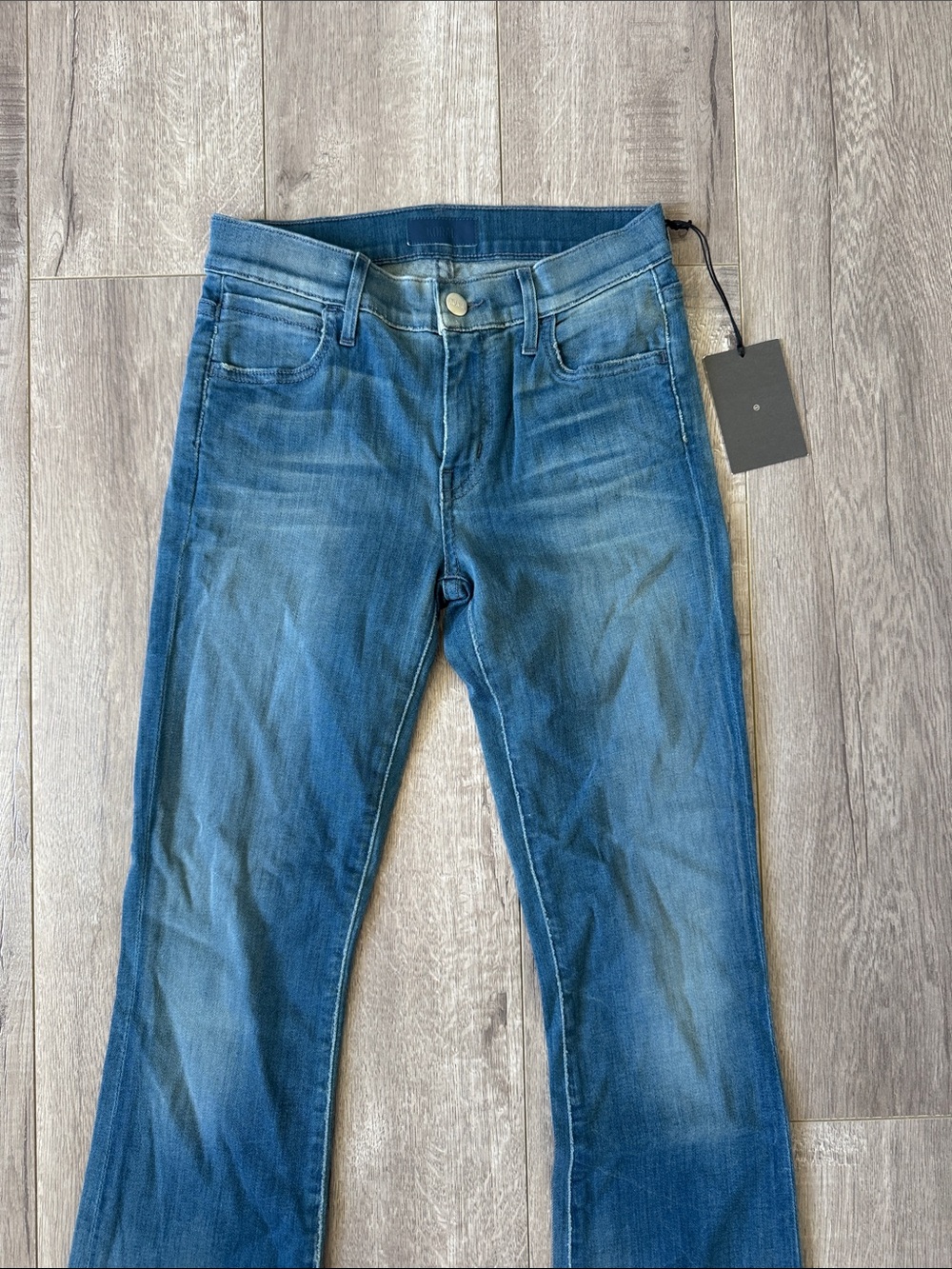 Koral Y2K Low Rise Bootcut Flare Jeans 25 Stretch Denim Minimalist Coquette NWT - Picture 3 of 9